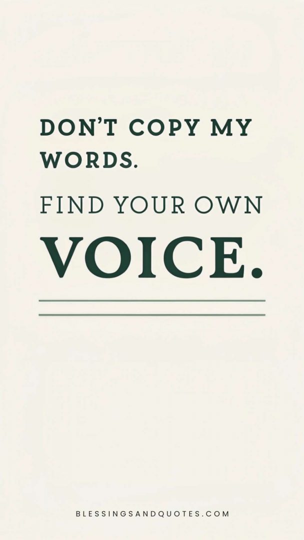 Don't copy my vibe quote, minimal typography design about originality