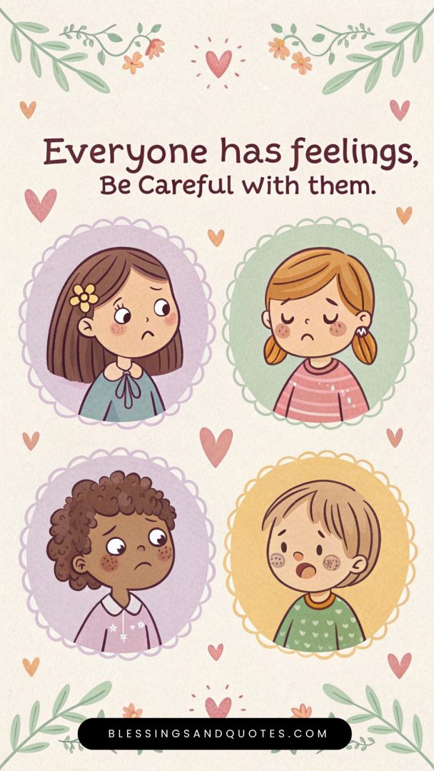 respect-quotes-for-kids-13 Care for the feeling of others, kids quote, kid faces with emotions