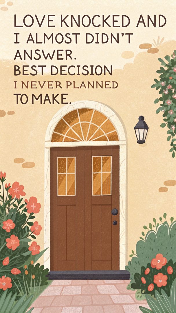 Unexpected feelings Love quote