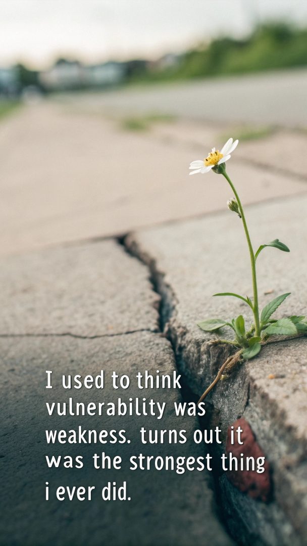 Unexpected feelings quote at the time of weakness.