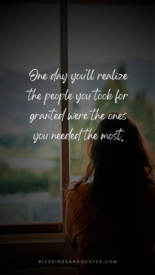 A heart broke girl standing and a quote