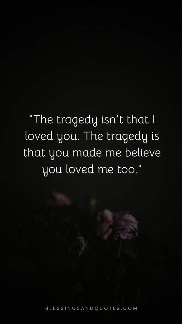 You Pushed Me Away Quote with the withered rose in the background