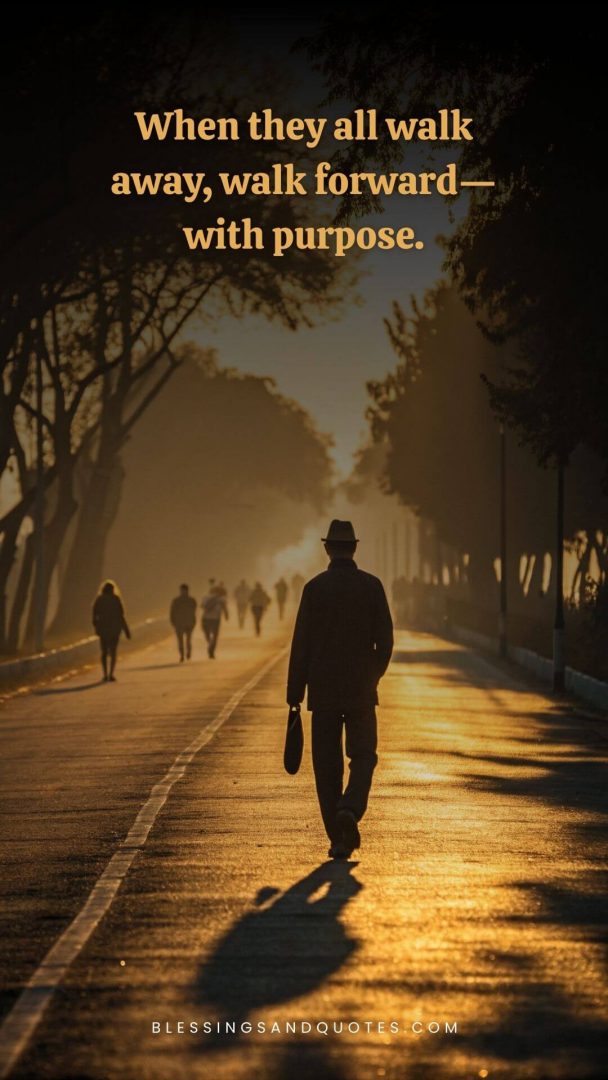 When they all walk away, walk forward—with purpose.