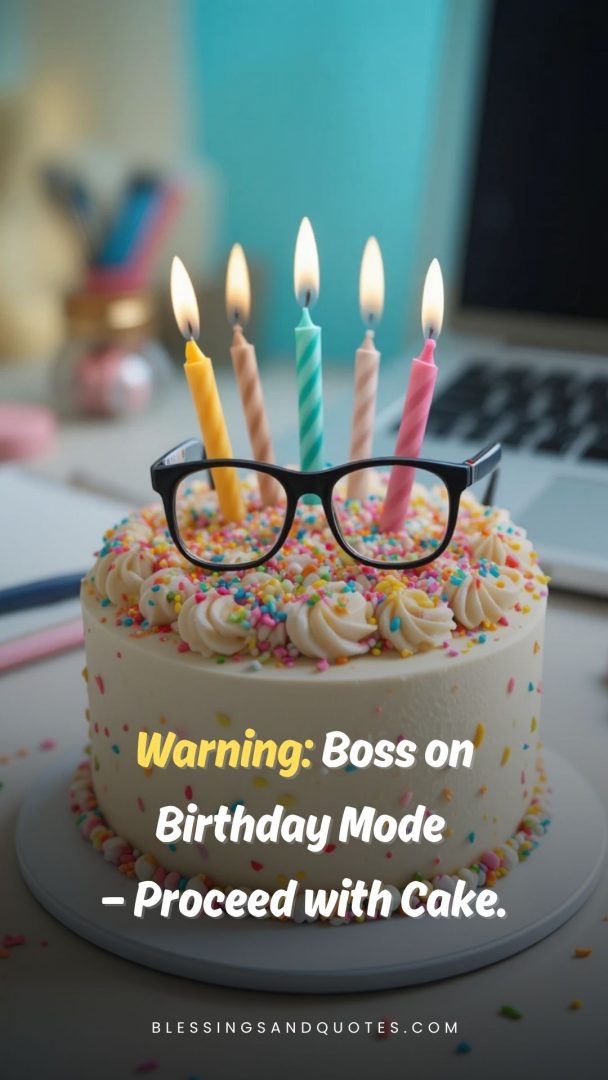 Warning: Boss on Birthday Mode — Proceed with Cake.