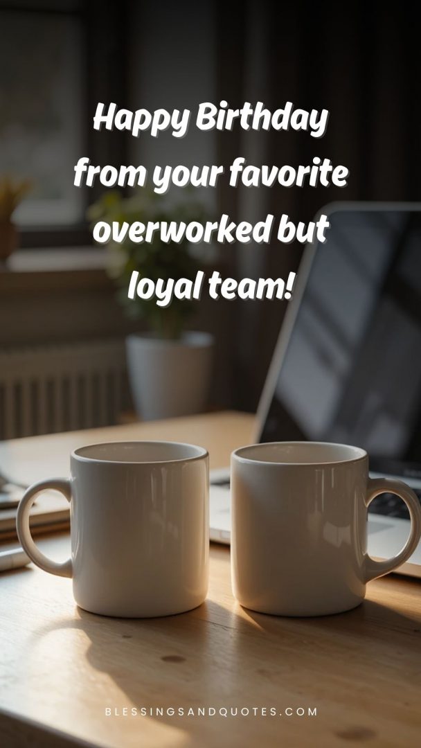 Happy Birthday from your favorite overworked but loyal team