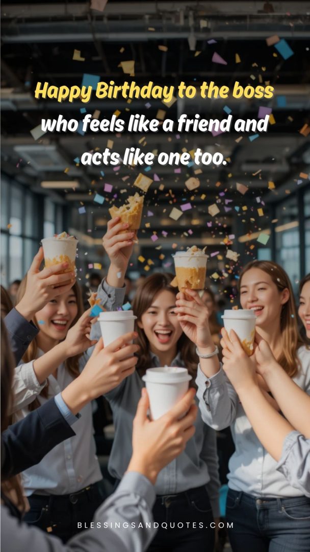 Happy Birthday to the boss who feels like a friend and acts like one too.