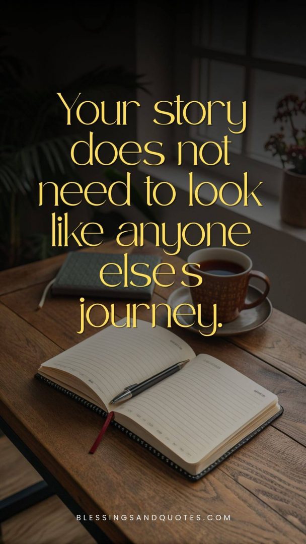 Your story does not need to look like anyone else's journey.