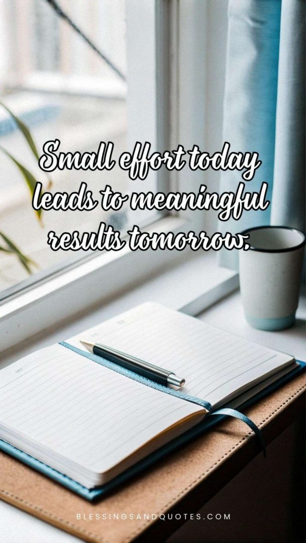 start-of-the-day-quote-10 Small effort today leads to meaningful results tomorrow.