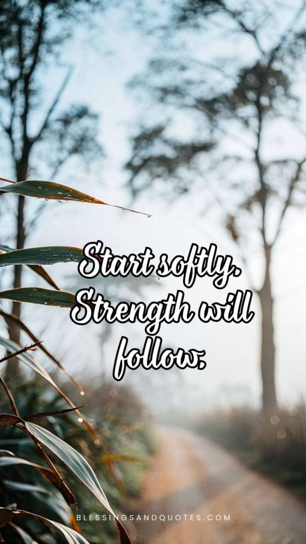 start-of-the-day-quote-8 Start softly. Strength will follow.