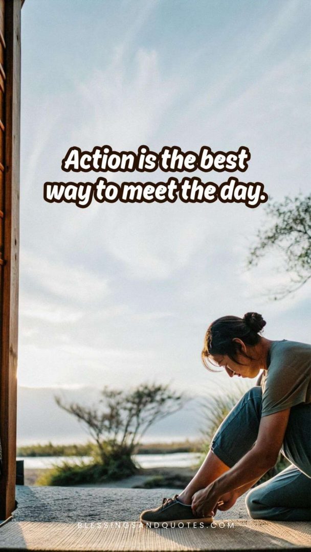 start-of-the-day-quote-9 Action is the best way to meet the day.