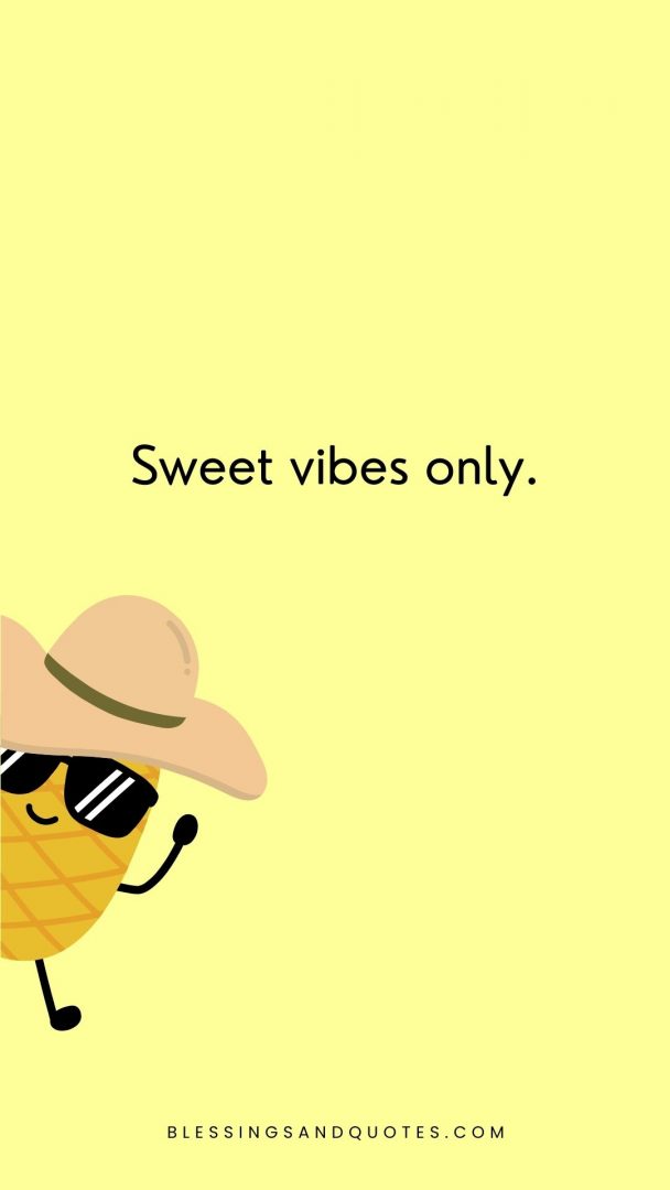 Sweet vibes only.