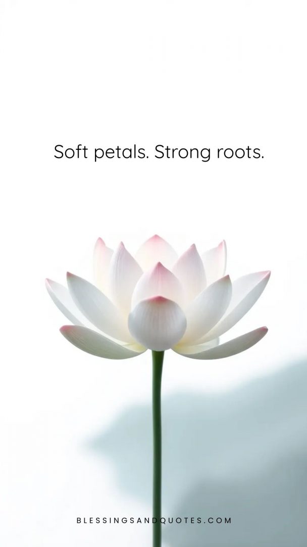 Soft petals. Strong roots.