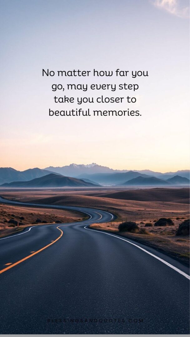 safe-journey-wishes-4 No matter how far you go, may every step take you closer to beautiful memories.