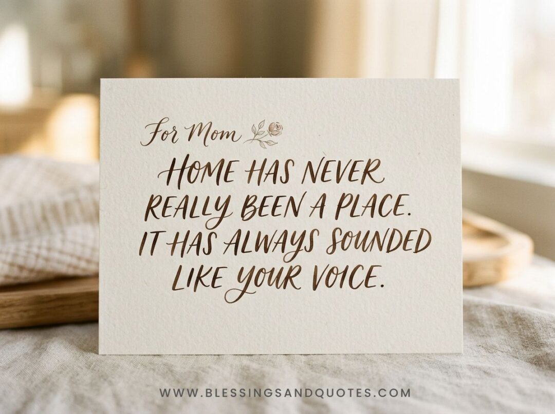 Home has never really been a place. It has always sounded like your voice.