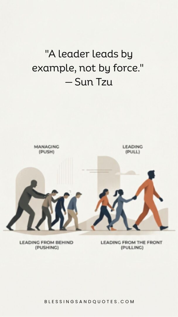 "A leader leads by example, not by force." — Sun Tzu