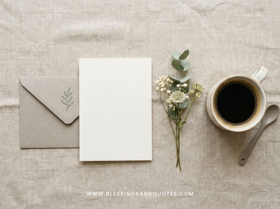 Birthday Wishes Card with coffee