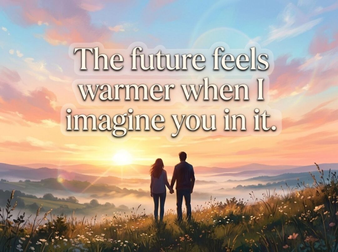 The future feels warmer when I imagine you in it.