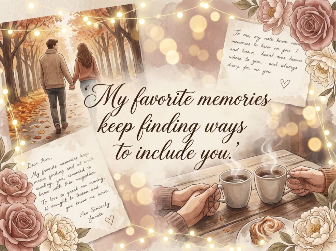 My favorite memories keep finding ways to include you.