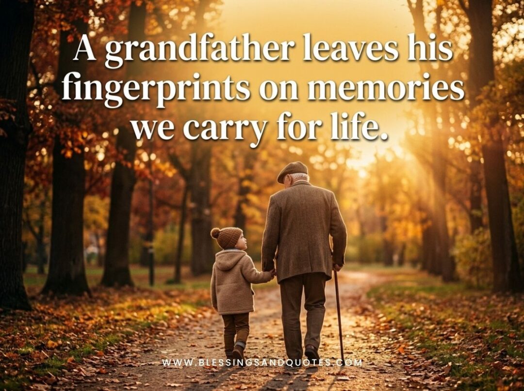 A grandfather leaves his fingerprints on memories we carry for life.