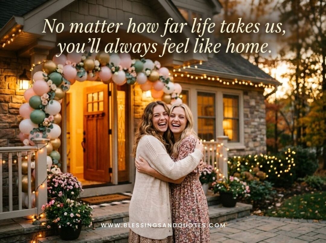 No matter how far life takes us, you'll always feel like home