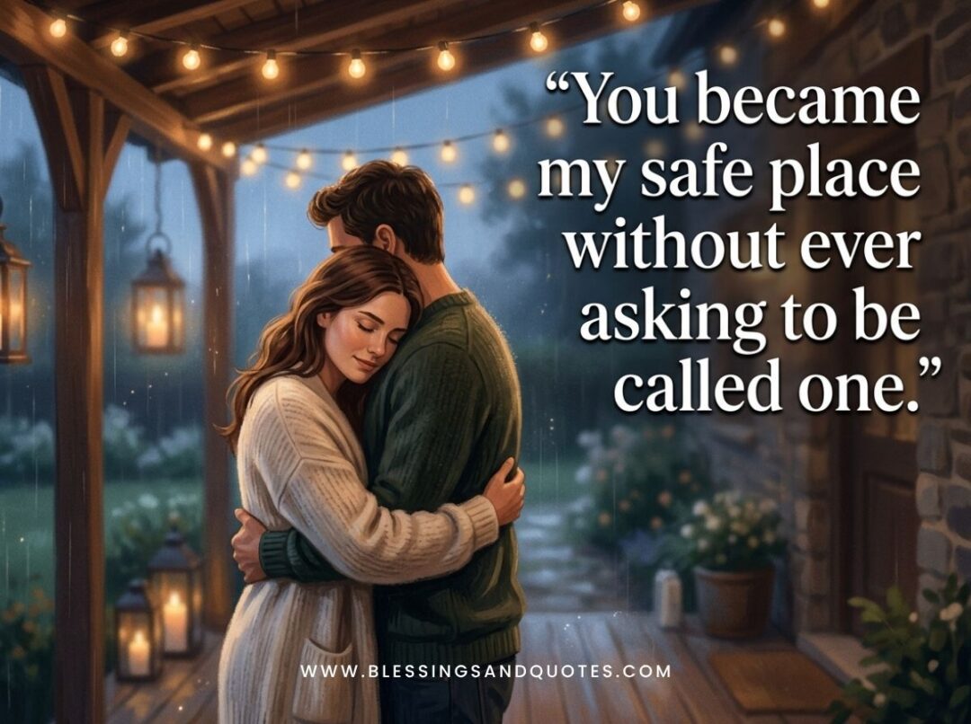 You became my safe place without ever asking to be called one.