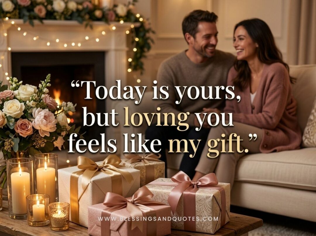 Today is yours, but loving you feels like my gift.