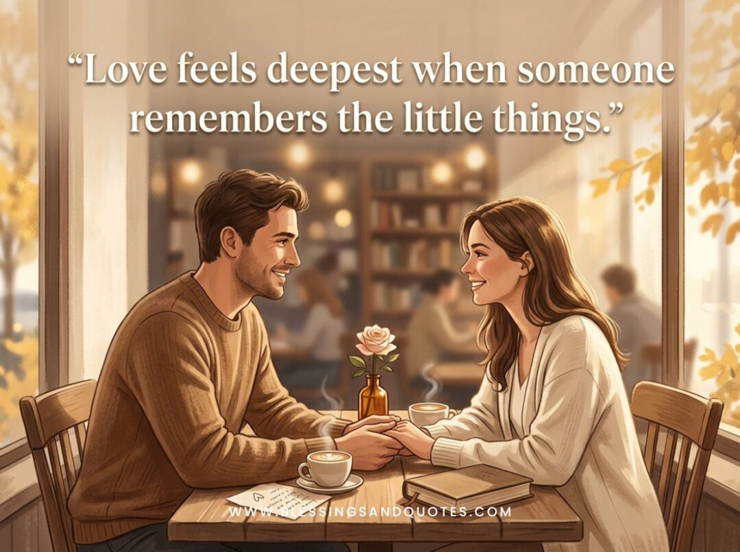 Love feels deepest when someone remembers the little things.
