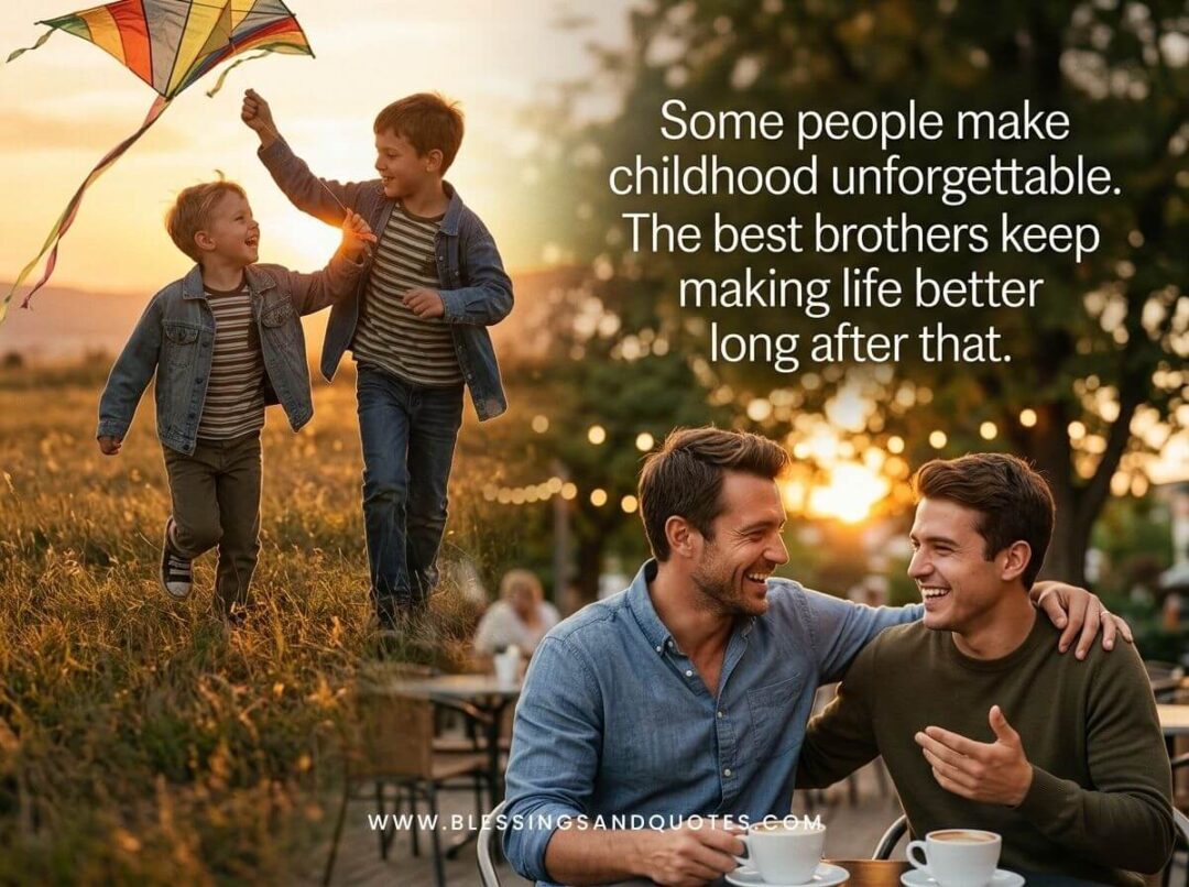 Some people make childhood unforgettable. The best brothers keep making life better long after that.
