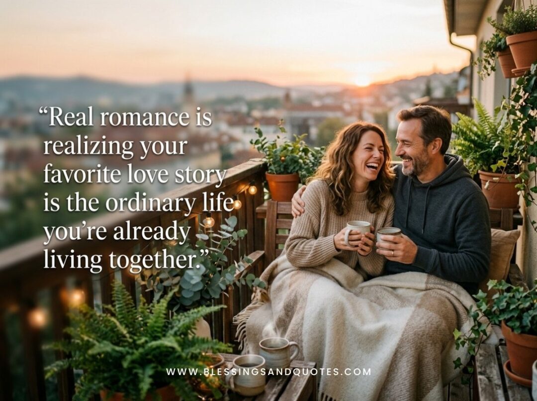 Real romance is realizing your favorite love story is the ordinary life you’re already living together.
