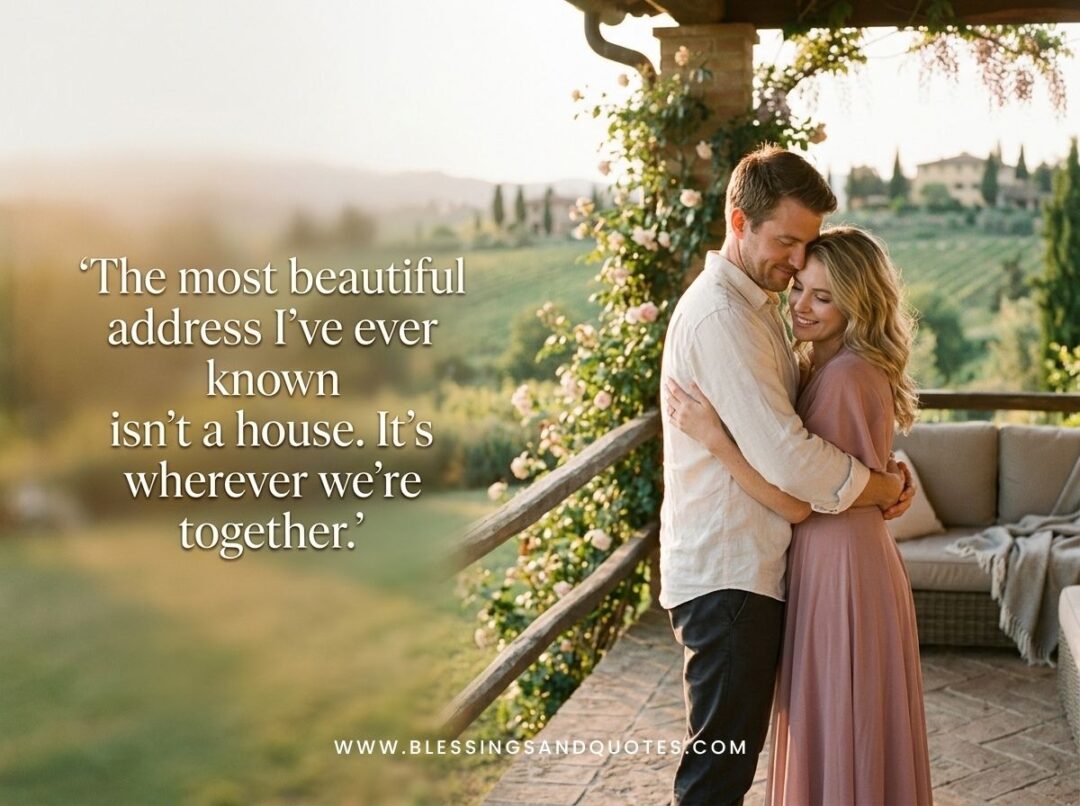 The most beautiful address I’ve ever known isn’t a house. It’s wherever we’re together.