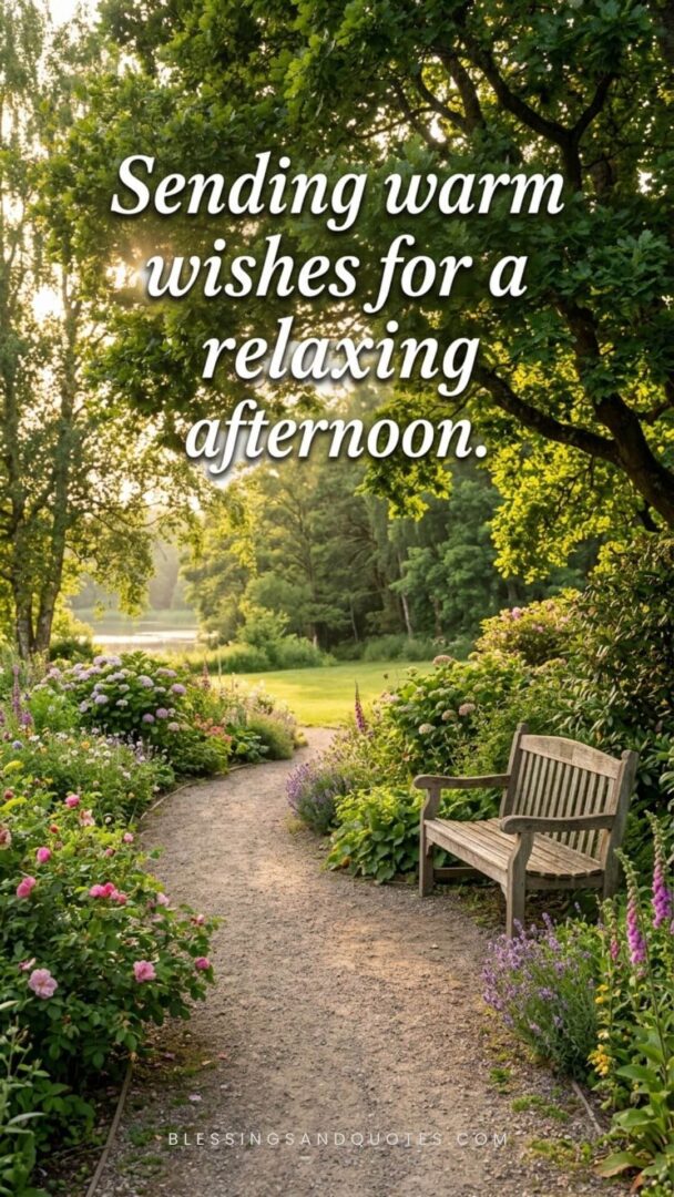 ending warm wishes for a relaxing afternoon.