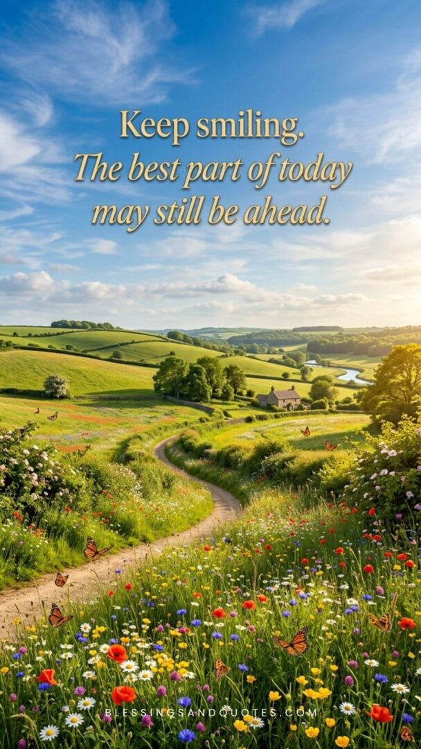 Keep smiling. The best part of today may still be ahead.