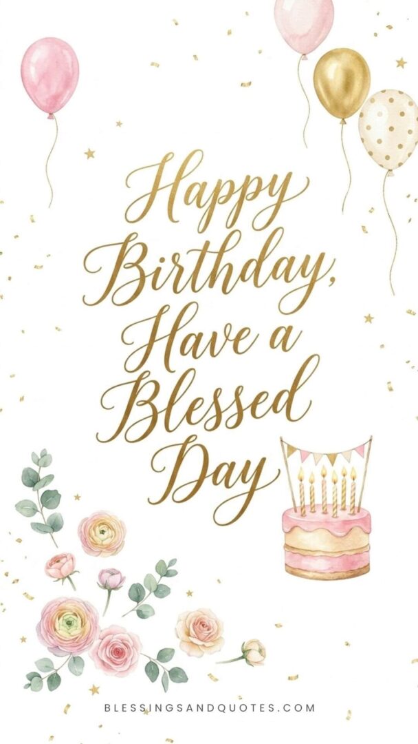 Happy Birthday. Have a Blessed Day