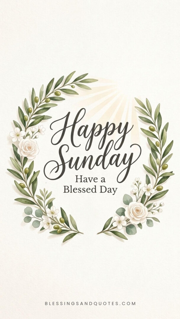 Happy Sunday. Have a Blessed Day