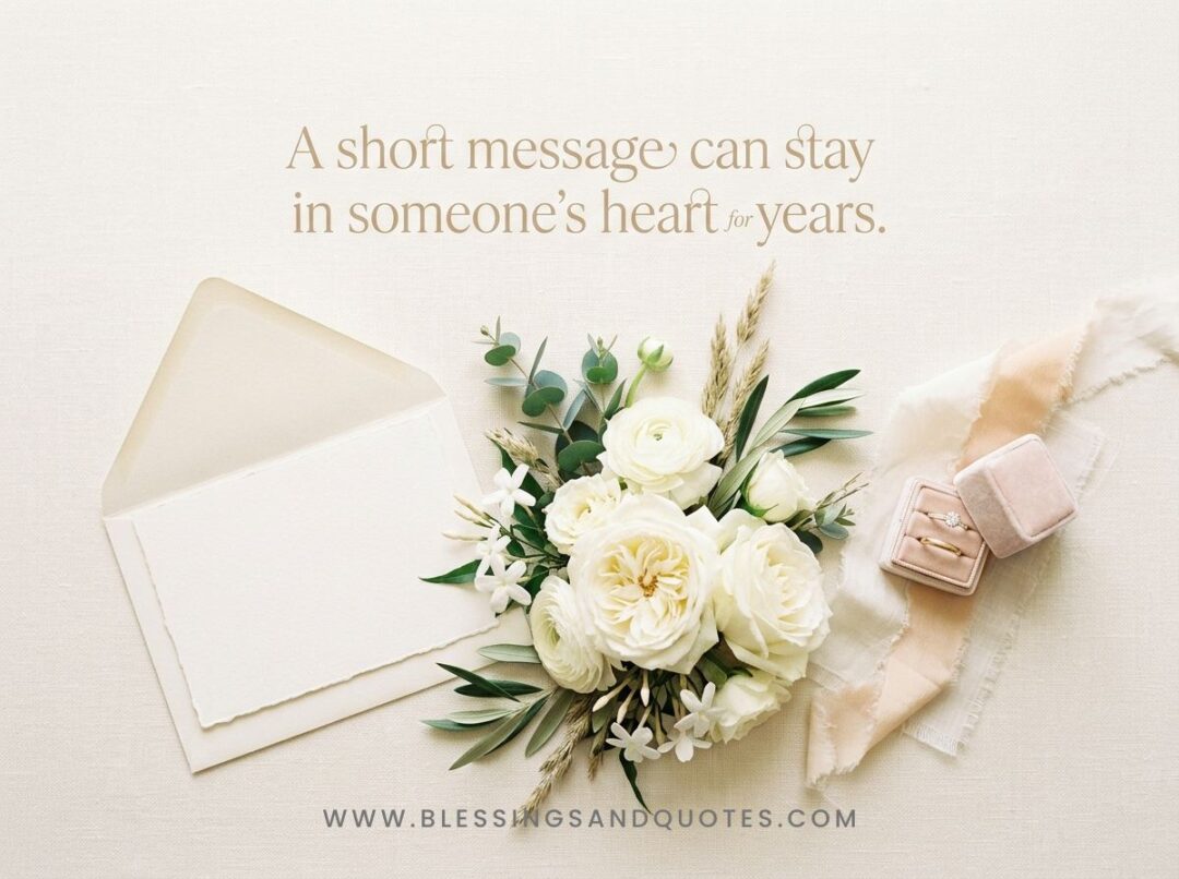 A short message can stay in someone's heart for years.