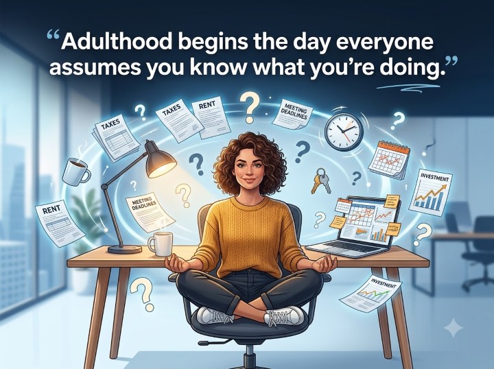 Some people measure life in years. Families measure it in birthdays remembered forever. Adulthood begins the day everyone assumes you know what you're doing.