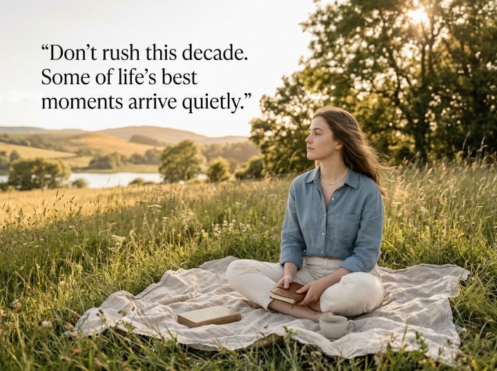 Don't rush this decade. Some of life's best moments arrive quietly.