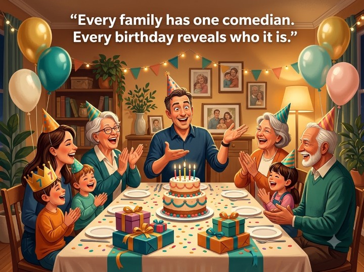 Every family has one comedian. Every birthday reveals who it is.