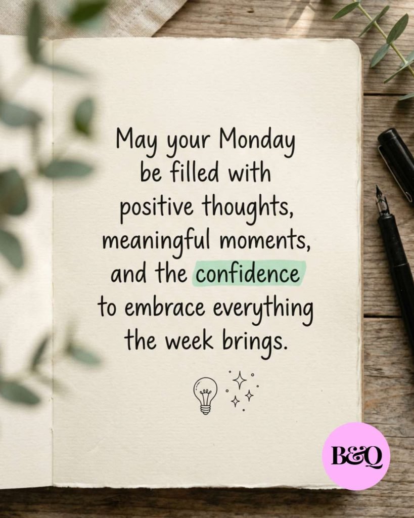 Happy Monday blessing card featuring fresh morning light and words of encouragement - Graphic 2