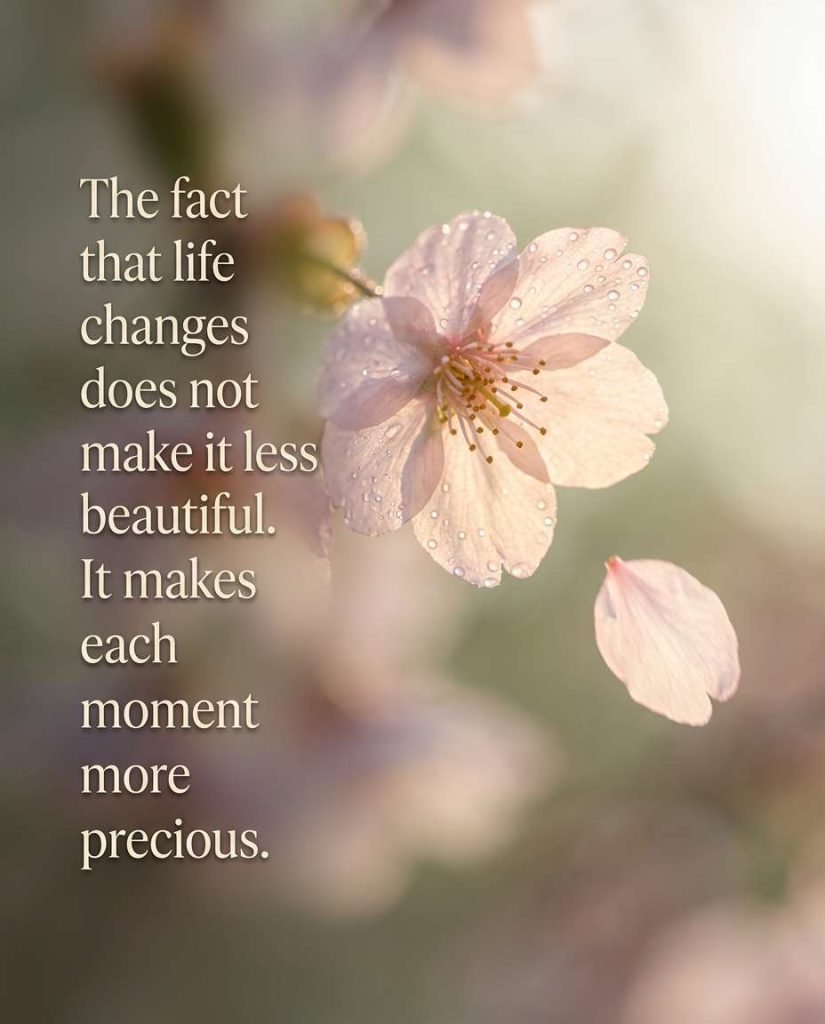 Autumn foliage reflection card illustrating the gentle beauty of change and release - Graphic 4