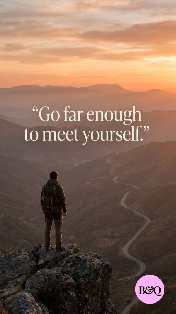Go far enough to meet yourself.