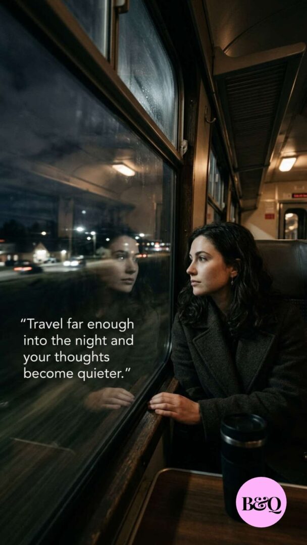 Travel Far Enough into the night and your thoughts become quiter.