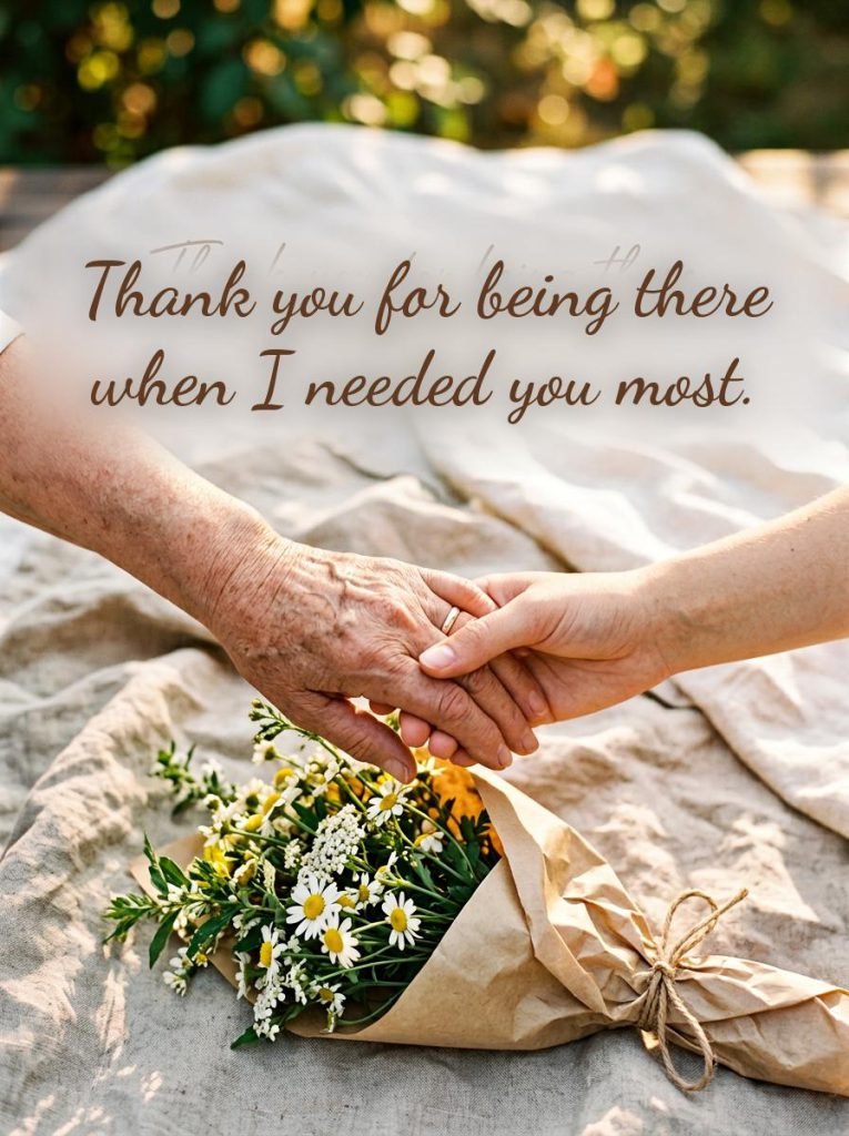 Heartfelt thank you card design with delicate botanical illustrations - Graphic 3