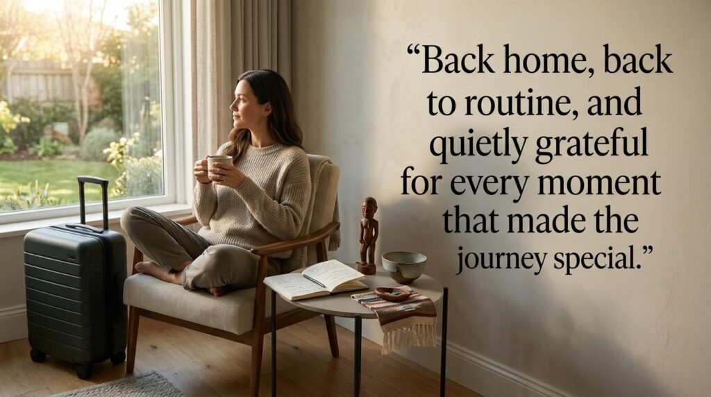 Back home, back to routine, and quietly grateful for every moment that made the journey special.