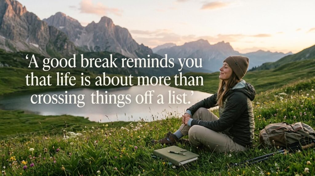 A good break reminds you that life is about more than crossing things off a list.