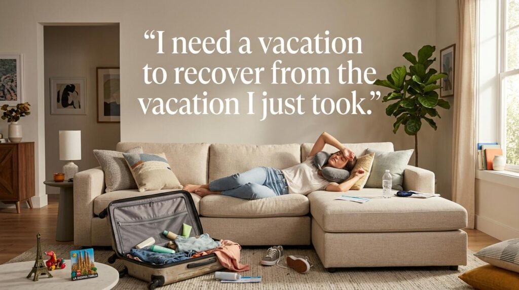 I need a vacation to recover from the vacation I just took