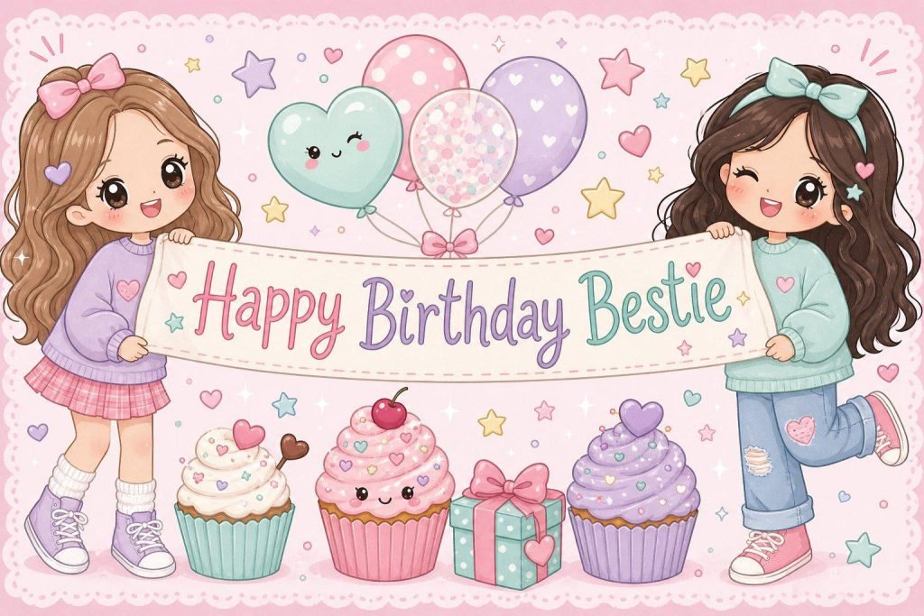 Heartfelt happy birthday card image with warm wishes for a best friend - Graphic 3