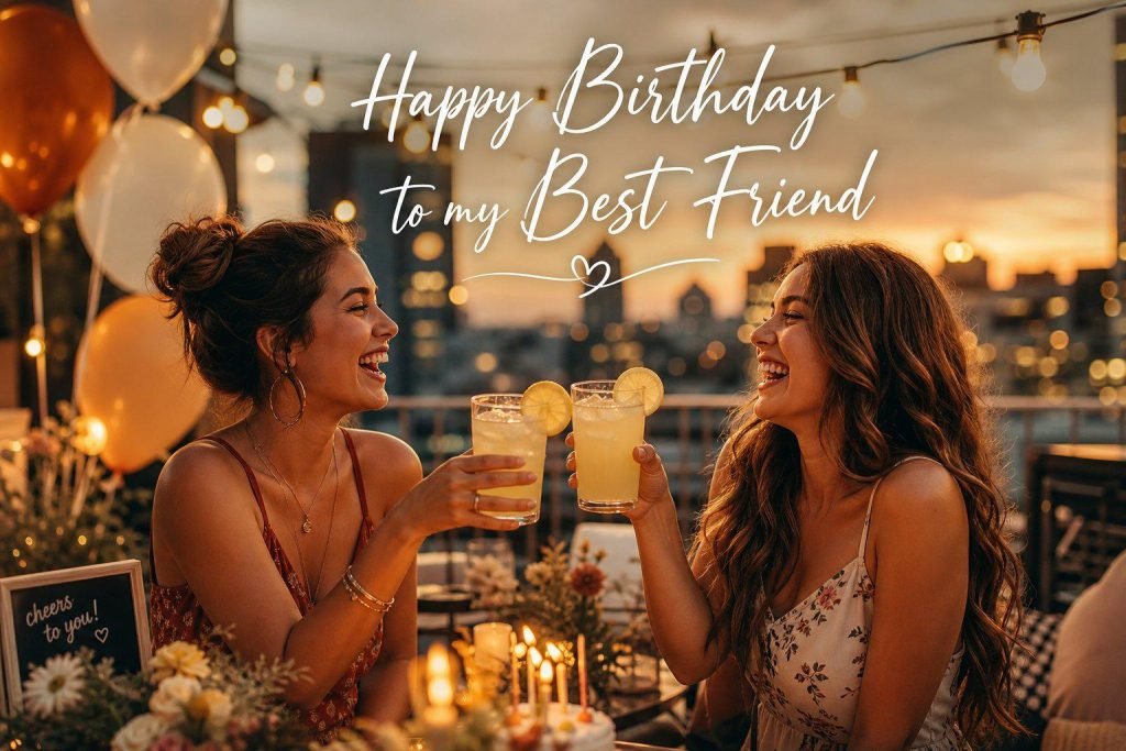 Heartfelt happy birthday card image with warm wishes for a best friend - Graphic 4