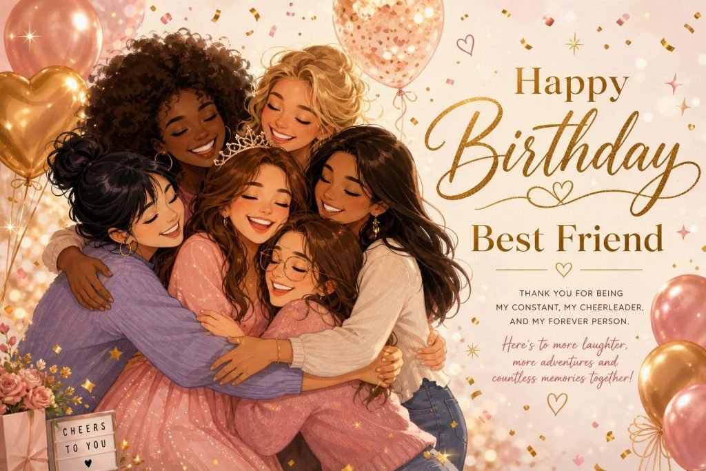 Heartfelt happy birthday card image with warm wishes for a best friend - Graphic 5