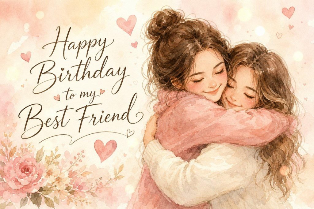 Heartfelt happy birthday card image with warm wishes for a best friend - Graphic 6